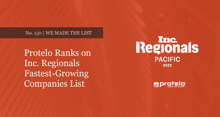 Protelo makes Inc. Pacific Regionals List for 2022 }}