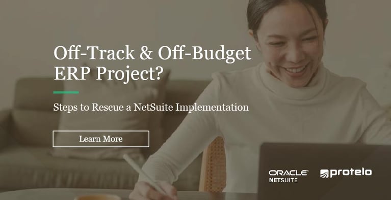 Off-track and off-budget ERP project? Steps to rescue a NetSuite implementation }}
