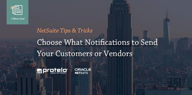 Choose what notifications to send your customers or vendors }}