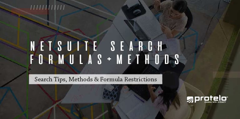 NetSuite Search Formulas & Methods Overview }}