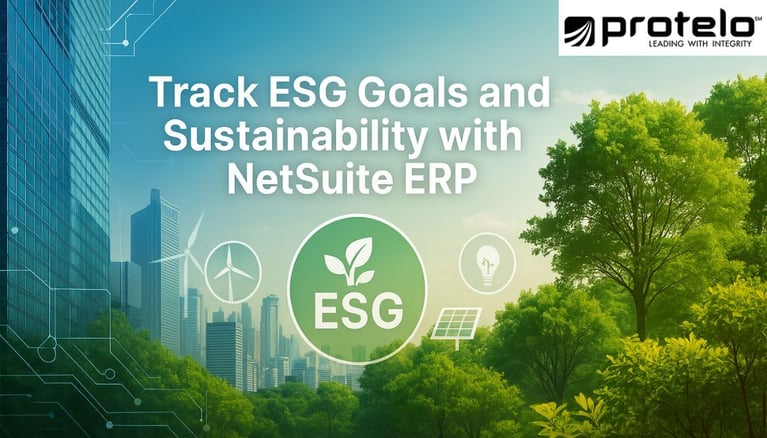 Track ESG Goals and Sustainability with NetSuite ERP }}